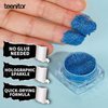 Teenitor Body and Face Glitter, Blue Body Glitter Gel, 6 Shapes Makeup Glitter for Face, Body, Hair