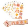 100PCS Boho First Trip Around The Sun Temporary Tattoos Themed Birthday Party Decorations Favors Supplies Decor Hello Sunshine Sunset Stickers Cute Gifts for Game Kids Boys Girls Class Prizes Carnival