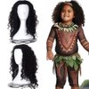Artjosy Anime Character Cosplay Wigs for Boy Kids Long Natural Black Fluffy Curly Synthetic Wigs Heat Resistant Character Costume Wigs For Theme Party in the Halloween (Kids)