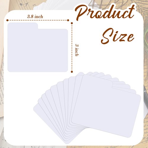 Horizontal Trading Card Dividers 3 x 3.8 inch, Plastic Divider Cards, White Card Dividers with Labels, Card Dividers for Sport Game Playing Cards (100 Pieces)