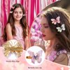 Tyqour 18 Pcs Glitter Hair Butterfly Clips with Rhinestones, Butterfly Hair Clips for Girls Women, Small Fancy Butterfly Hair Pins Fairy Cosplay Butterfly Hair Clips Hair Accessories for Kids