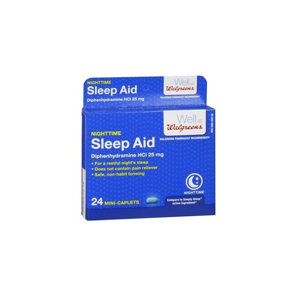 Walgreens Nighttime Sleep Aid Mini-Caplets, 24 Each