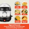 bella Rapid Electric Egg Cooker and Omelet Maker with Auto Shut Off, for Easy to Peel, Poached Eggs, Scrambled Eggs, Soft, Medium and Hard-Boiled Eggs, 14 Egg Capacity Tray, Double Tier, Black