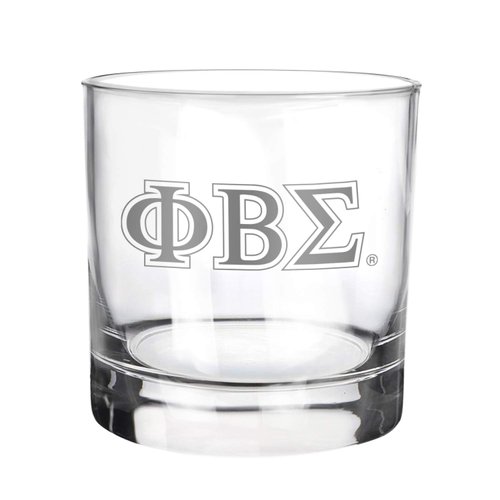 Bad Bananas BBGreek Phi Beta Sigma Official Vendor - Set of 2 11 oz Drinking Glasses - Greek Sigma Letters - Fraternity Paraphernalia