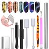 YECIRALA 10Pcs Cat Eye Magnet for Nails 3D Cat Eye Nail Art Magnet Strong Pen Double Head Cat Eye Magnet Stick Cat Eye Gel Nail Polish Magnet Manicure Tool For Nails Double-Head Nail Magnetic Stick