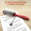 VESS Blow and Styling Hair Brush, Wide 9 Row Round Type- Light weight -Made in Japan-C-150 (Red)
