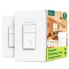 TREATLIFE Smart Ceiling Fan Control, 4 Speed Fan Switch for Ceiling Fan, Neutral Wire Required, Compatible with Alexa and Google Assistant, Wall Control, Schedule, No Hub Required