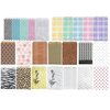 888 Display USA, Inc 200 pcs Damask Paper Gift Bags Shopping Sales Tote Bags 6" x 9" Brown with Black Damask Design