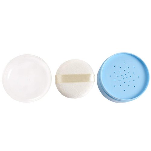 Onwon After-Bath Puff Box Empty Body Powder Container Dispenser Case with Sifter and Powder Puffs for Home and Travel Use