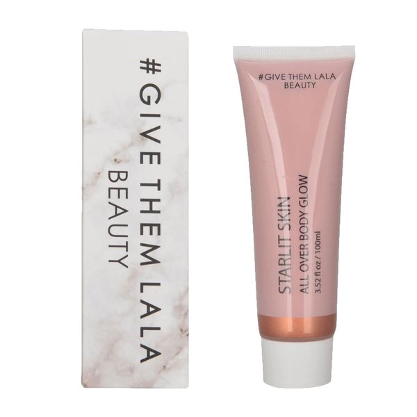 Give Them Lala Beauty Starlit Skin Body Glow Highlighting Moisturizer | Smooth, Non-Streaking Cream Creates An Airbrushed, Illuminated Look (Shooting Star)