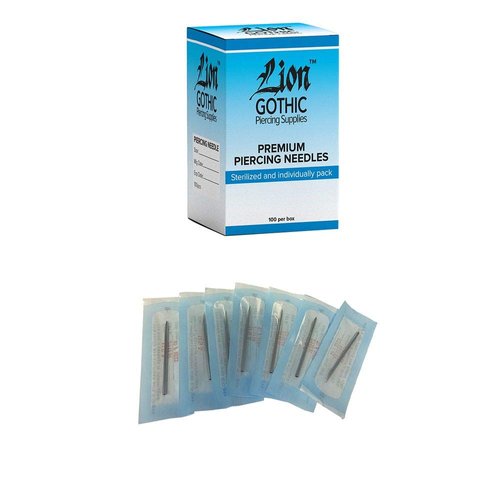 BodyJewelryOnline Ear Nose Body Piercing Needles Pack [100 Pieces], Hollow Design, 16g Straight Needle, 2" Long, Surgical Stainless Steel, Super Sharp Tip, Individually Sealed, 100% Sterilized