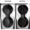SINGARO Car Cup Coaster, 4PCS Universal Non-Slip Cup Holders Embedded in Ornaments Coaster, Car Interior Accessories, Black