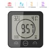 Shower Clock Waterproof Wall Clock Bathroom Clock Sunsbell Shower Cock Digital Temperature Humidity Display with Suction Cup, Touch Screen Timer for Kitchen Bathroom