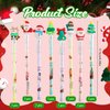 DIYASY 24 Pieces Christmas Stackable Pencils, Holiday Mechanical Pencil bulk Multi Point Push Pencil for Kids Party Supplies Gifts Classroom Rewards Prizes Decorations