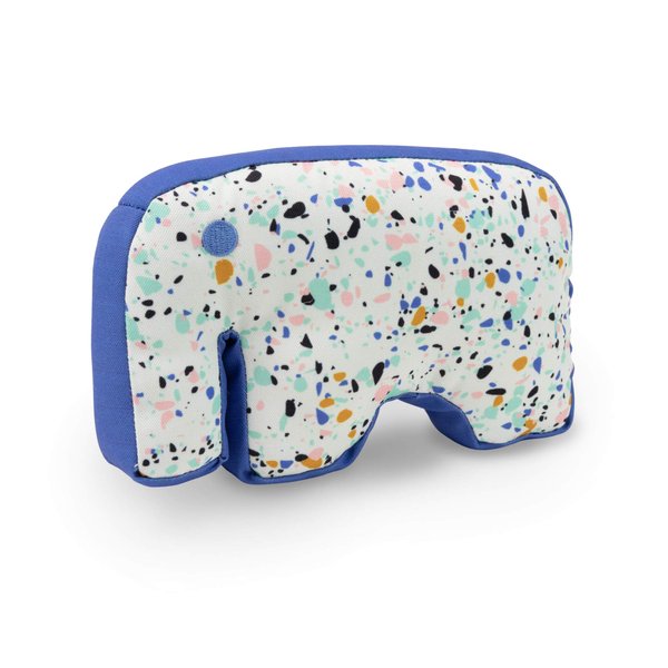 Now House for Pets by Jonathan Adler Canvas Terrazzo Elephant Chew Toy | Adorable Animal Fabric Chew Toy for Dogs, Great Addition to Your Dog Toy Bin or Dog Toy Basket (FF13150)