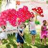 55 Pieces Mushroom Decorations, Include Mushroom Banner, Red and White Dot Garland Arch Kit, Mushroom Shape Foil Balloons, Mushroom Themed Party Supplies for Kids Girls
