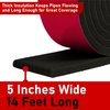 5 Inch Pipe Insulation Tape - Weather Resistant Water Pipe Wrap Tape - Outdoor Water Pipe Insulation Wrap, Insulation Tape for Water Pipes, Pipe Wrap Insulation, Foam Pipe Insulation (5 in x 14 ft)