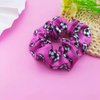 Women Girls Soccer Hair Scrunchie Football Hair Ties Soccer Hair Band Sport Hair Accessories Elastic Ponytail Holder 2 Pack TSFD29 (Purple)