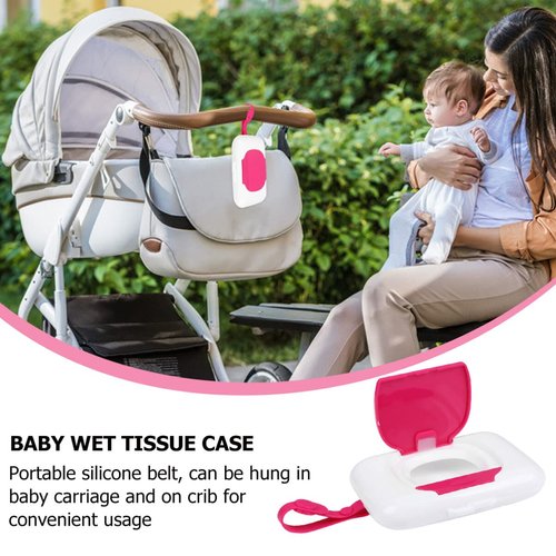 COHEALI 1Pc Baby Wipes Dispenser Portable Refillable Wet Wipe Dispenser Case Wipes Container Carrying Holder for Home Outdoor Travel