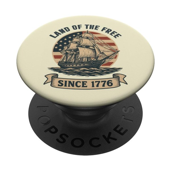 Land of the Free Since 1776 4th of July USA Independence Day PopSockets Adhesive PopGrip