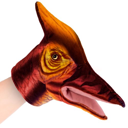 Real Planet 12" Carnotaurus Puppet - Dinosaur Stuffed Animal Puppets for Kids, Dino Plushie Hand Puppet, Soft Squishy Dinosaur Toy Puppets, (Green, 12") (T-Rex - Blue)