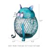 Metal Cat Coin Piggy Bank for Adults, Animal Money Bank with Bottom Cap, Creative and Practical Cat Gifts for Cat Lovers, Birthday& Christmas, Decoration for Home, Office, Living Room& Bookshelf