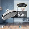 SparkPod Round Rain Shower Head with Shower Head Extension Arm - High Pressure Rain - Luxury Modern Look - No Hassle Tool-less 1-Min Installation (11" Shower Arm Extension, Luxury Polished Chrome)