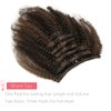 Loxxy Natural Clip In Hair Extensions For Black Women 3C 4A Afro Kinky Curly Clip In Hair Extensions Double Weft Real Remy Human Hair Piano Natural Black Mixed With Chocolate Brown 120Gram 20Inch
