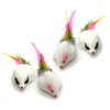 Kats'N Us Real Rabbit Fur Long Hair Feather Tail Mouse Cat Toy - 4pk