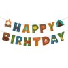 DIADARL Camping Happy Birthday Banner, Fun House Banner with Campfire Tent Oil Lamp Adventure Camping Boys Girls Camping Birthday Party Supplies One Happy Camper, Outdoor Camping Birthday Decorations