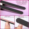 FANDAMEI Nail Files and Buffers, 20PCS Professional Manicure Tools Kit. Rectangular Nail Buffer Block & 100/180 Grit Nail File, 7 Way Nail File & Nail Polishing Buffer. Nail Care Tool