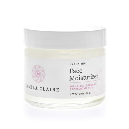 CAMILA CLAIRE HYDRATING FACE MOISTURIZER: Provides Intense Hydration | Renews the Appearance of Tired Skin | Boosts the Collagen Production in the Skin | Made with Hyaluronic Acid, Aloe Vera and Blend of Vitamins E, C, and B - 2 Oz.