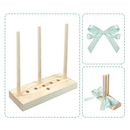 Andiker Bow Maker for Ribbon, Wooden Bow Making Tool for Creating Wreaths, Gift Bows, Hair Bows, Decorations, Corsages (Type 1)