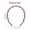 WY LIGHTING LEVEL Zig Zag Headbands, 4 Pieces Shark Tooth Hair Comb Hairband, Wavy Shape Plastic Hair Bands, Hair Hoop Accessory for Women Lady Girl (Black, Leopard-print Style)