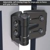 D&D Technologies TCAMA2 Multi-Adjust Regular Duty Gate Hinges, for Self Closing Metal, Wood, Vinyl Gates up to 55 Pounds, 3-Way Adjustable, Gap up to 2", Black, 2 Count