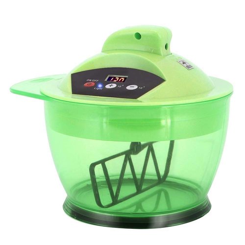 Electric Hair Color Mixer, Hair Color Mixing Bowl Automatic Mixer Dyestuff Blender for Hairs Color Mixing DIY Tools Salon Hair Coloring Bowl with LCD Time Display USB Rechargeable(Green)