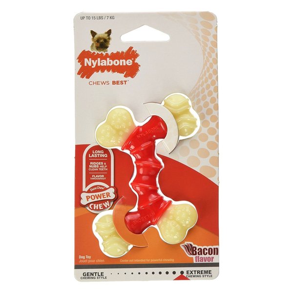 Nylabone Dura Chew Dbl Bone Bacon Petite