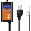 iPower Digital Heat Mat Thermostat Controller for Seed Germination, Reptiles Brewing Breeding Incubation Greenhouse, 40-108°F, 8.3A 1000W, 1000W-Orange, Orange