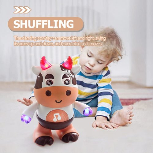 Electric Dancing Cow Musical Cow Baby Toy Cow Toy Musical Cow Dancing Toy Musical Cow Dancing Baby Toy Musical Toys Baby Music Toy Kid Toy Electric Toy Plastic Child The Swing Calf