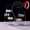 2pcs Nail Art Display Stand Set,Clear Nails Tips Charm Sample Display Boards Nails Colors Display Stand with 20pcs Nails Tips And Double Sided Tapes for Salon Nails Art Practice (2pcs Irregular)