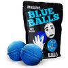 Massive Blue Balls Bath Bombs - Sad Mime Design - Funny Bath Bombs for Men - XL Bath Fizzers, Giant Blue Bath Bombs, Handcrafted in The USA, 2 Count