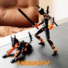 (Assembly Completed) T13 Action Figure Set, 3D Printed Toys Robo 13 Action Figure,Dummy 13 Titan 13 Action Figure (Black + Orange)