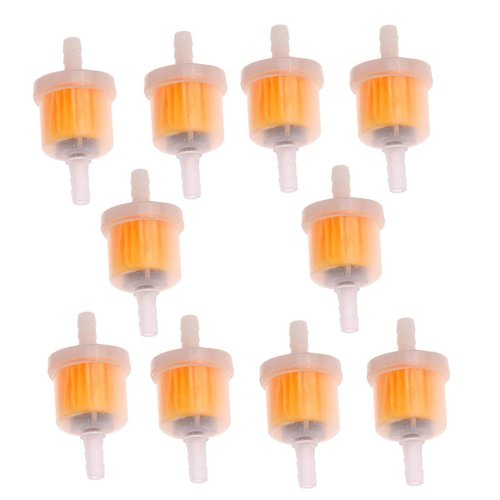 (Pack Of 10 Pcs) Universal Motorcycle Petrol Gas Fuel Gasoline Oil Filter With Magnet for Scooter Motorcycle Moped Scooter Dirt Bike ATV Go Kart oil fuel filter - by DFuerdivn