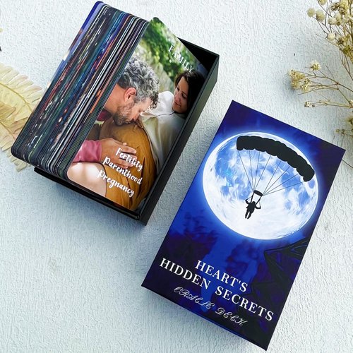 soulme Twin Flame Love Oracle Cards, Hearts Hidden Secrets Oracle Deck, 78 Tarot Cards for Beginner, Help Uncover What is Truly in Their Heart Space
