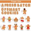 Haooryx 70Pcs Winter Christmas Mini Gingerbread Bulletin Board Classroom Decoration, Gingerbread Man Paper Cut-Outs Blackboard Border Decor for Christmas Party Home School Classroom Window Wall Decor