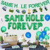 kreat4joy Golf Bachelorette Party Decorations Man, Same Hole Forever Party Green Foil Balloons Let’s Partee Banner Garland Pre-Sewn Sash for Men Sports Bachelor Party Supplies