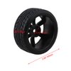 BQLZR 4PCS RC1: 10 Flat Sports Car with Mountain Pattern Tires and New 7-Spoke Black Wheels 20468