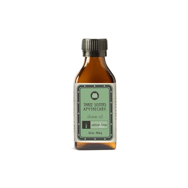 Three Sisters Apothecary 3.2 oz. Shave Oil (Vetiver and Lime)
