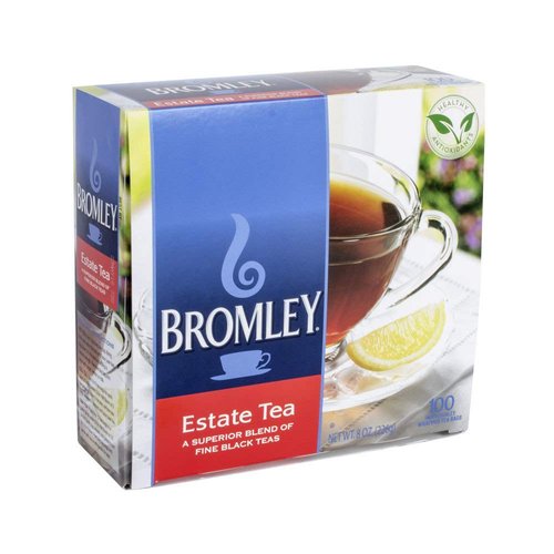 Bromley Estate Tea Blend Of Fine Black Teas 100-Tea Bags 8-Oz. Box