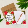 Tiny Expressions Floral Mother's Day Greeting Cards with Kraft Envelopes Multipack (4 Pack)